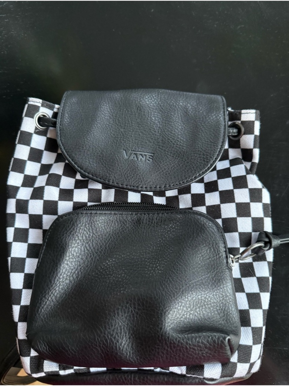 Vans Black & White Checkerboard Mini Backpack - Picture 7 of 8